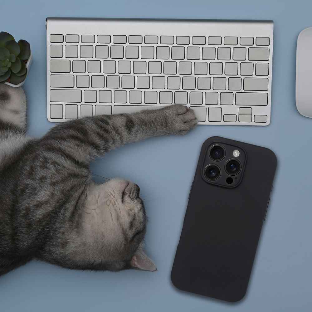 Futerał SILICONE 2mm do IPHONE 16 Pro Max kompatybilny z MagSafe czarny