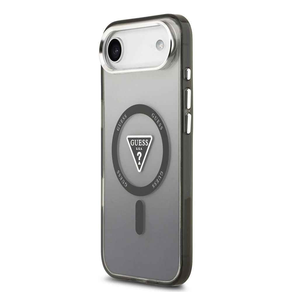 GUESS futerał do IPHONE 17 Air kompatybilny z MagSafe GUHMP17MHGTMLCGK (IML Gradient W/ Triangle Logo) czarny