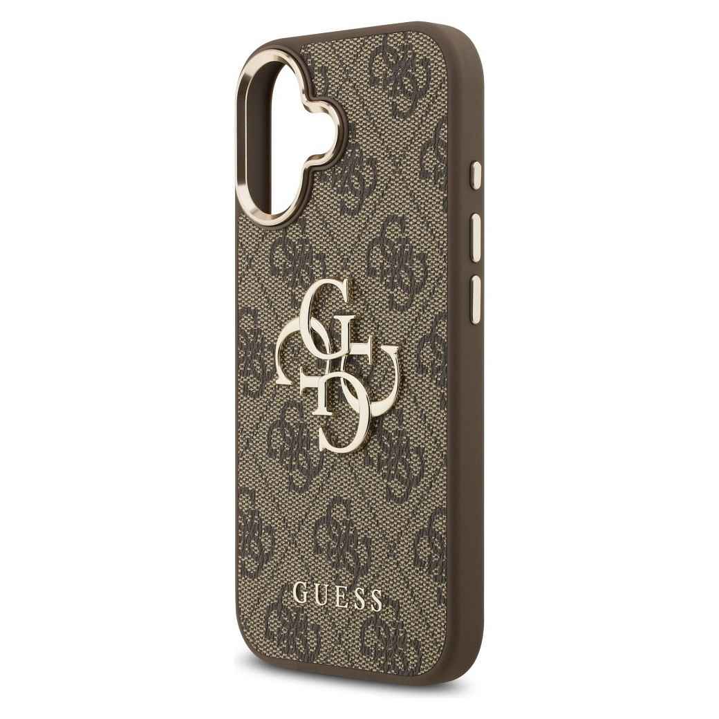 GUESS futerał do IPHONE 17 GUHCP17S4GMGCBR (PU W/ Big 4G Classic Logo) złoto brązowy