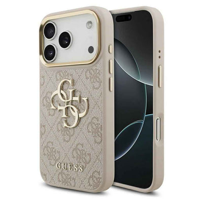 GUESS Etui do iPhone 17 Pro GUHCP17L4GMGCPI (PU W/ Big 4G Classic Logo) złoto różowy