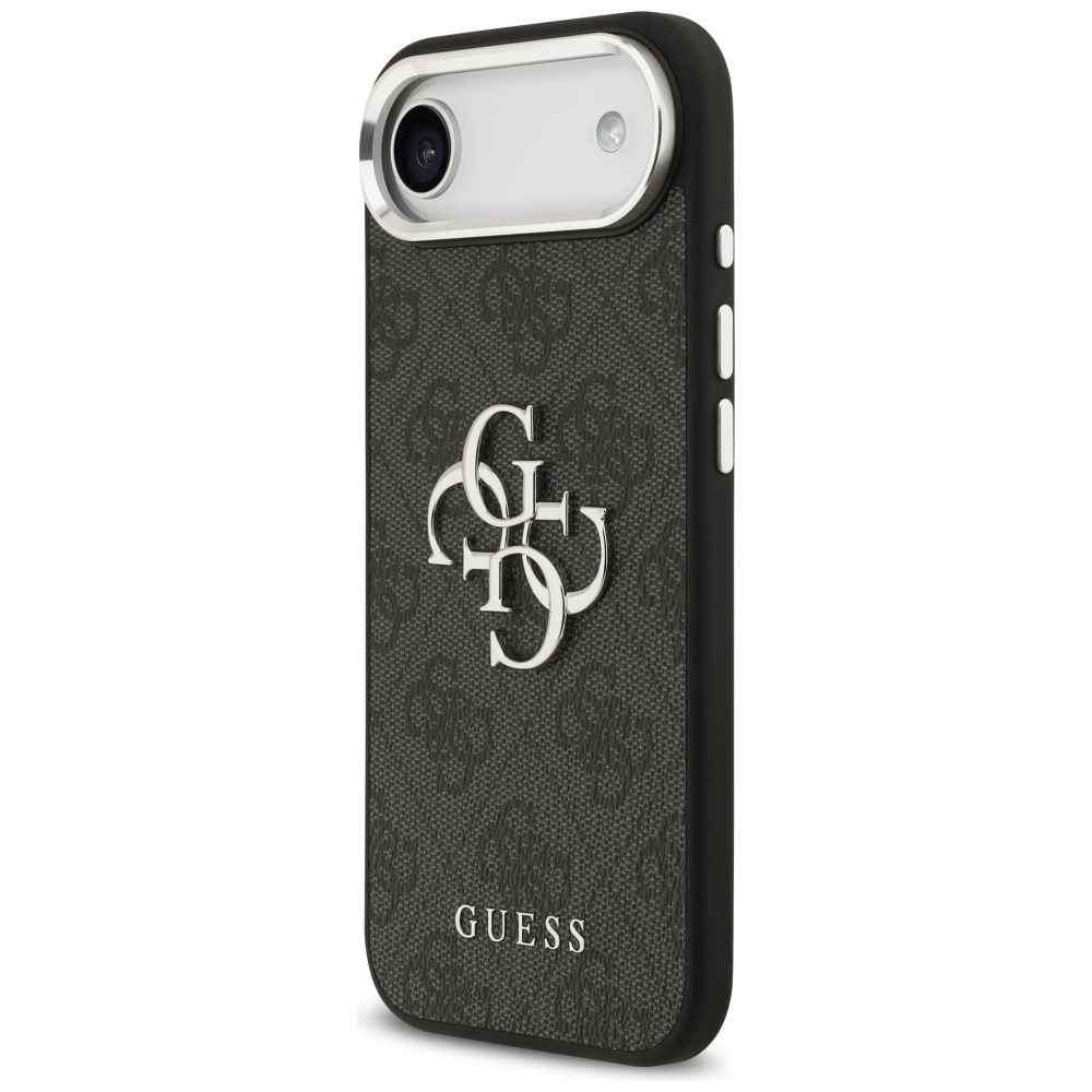 GUESS futerał do IPHONE 17 Air GUHCP17MP4G4SMCK (4G PU Leather Case with Big 4G and Classic Logo and Silver Metal Camera Frame) czarny