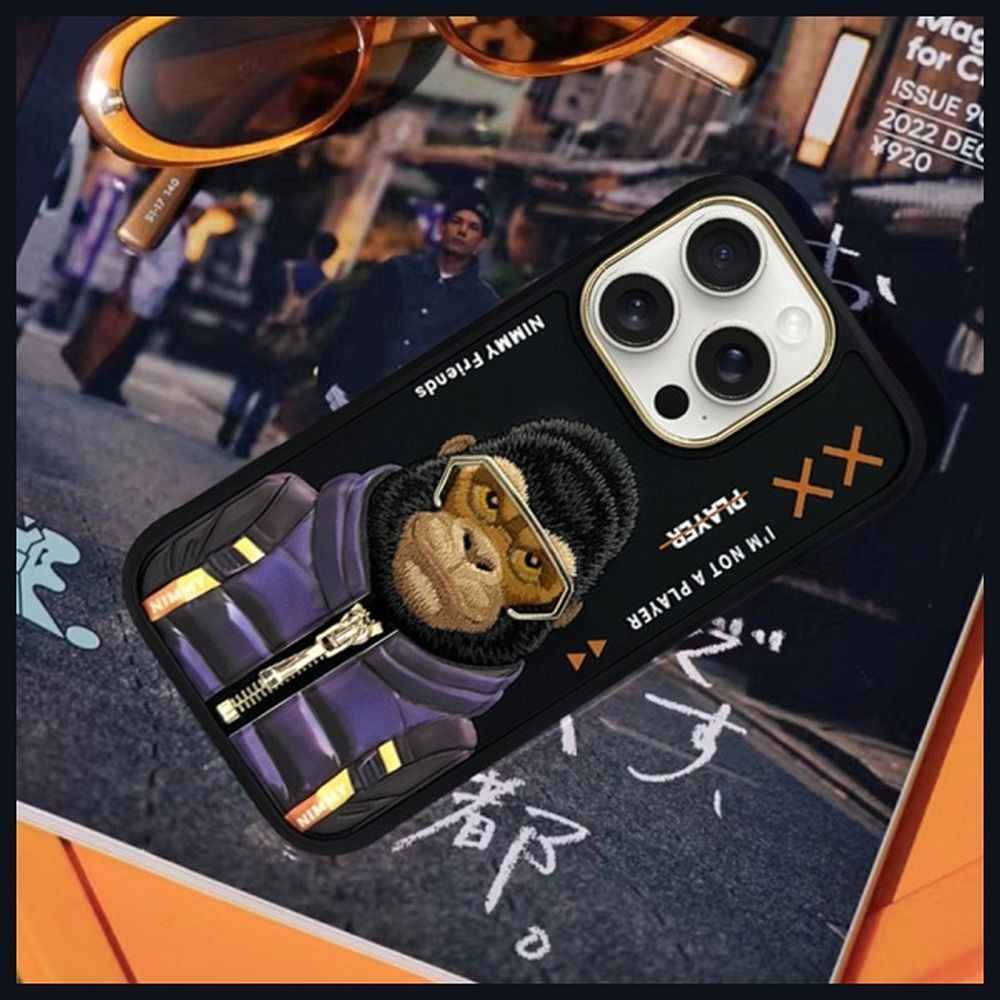 NIMMY futerał COOL&CUTE 2.0 Monkey do IPHONE 16 Pro Max czarny