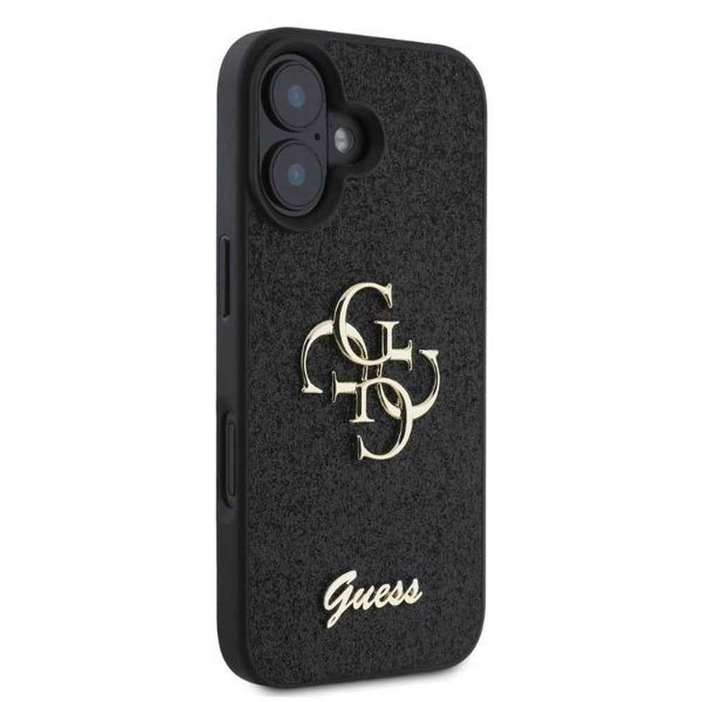GUESS futerał do IPHONE 16 GUHCP16SHG4SGK (Fixed Glitter Big 4G) czarny
