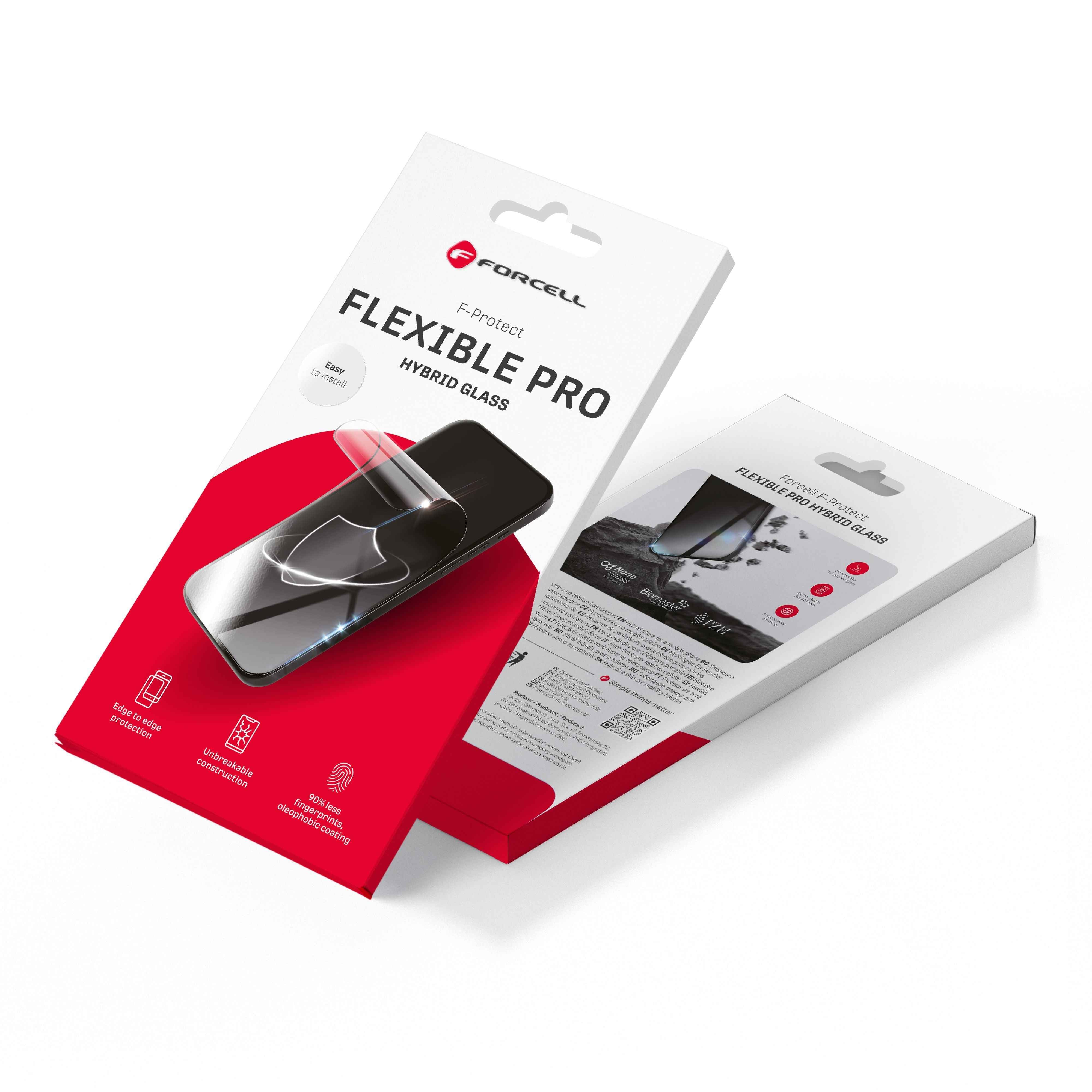 Szkło hybrydowe do iPhone 16 Pro Max Forcell Flexible 5D czarne