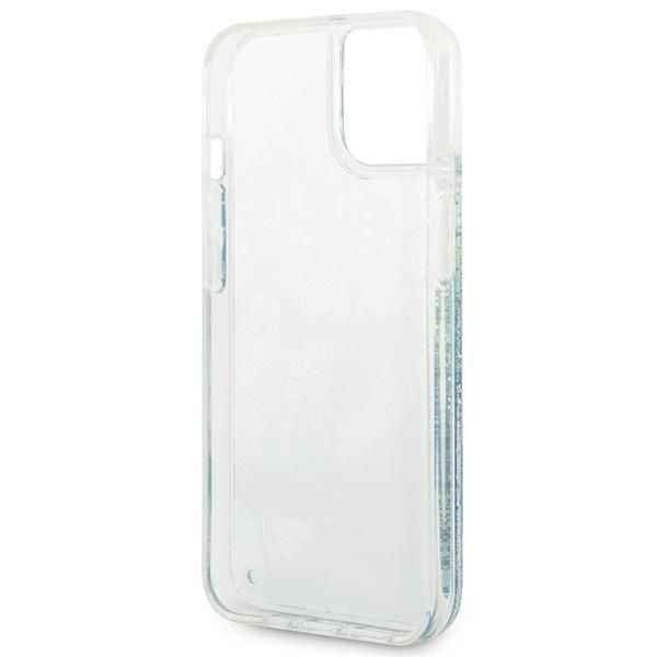 GUESS futerał do IPHONE 13 / 14 / 15 GUHCP14SLFLSN (Flower Liquid Glitter) zielony