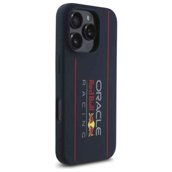 RED BULL futerał do IPHONE 16 Pro kompatybilny z MagSafe RBHMP16L24SIOLRV (Silicone Oversize Vertical Logo) navy