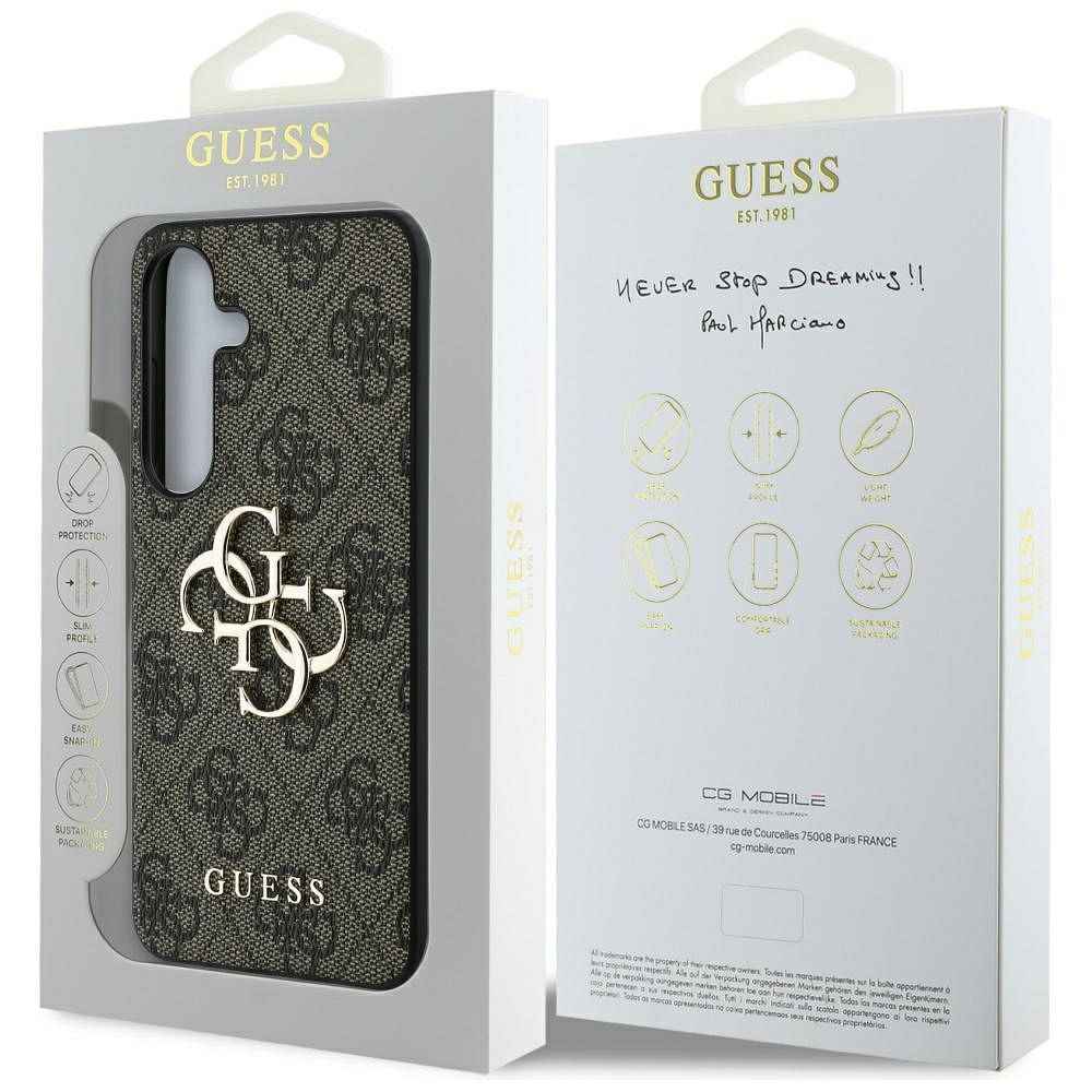 GUESS futerał do SAMSUNG S25 Plus GUHCS25M4GMGBR (Big 4G Logo Classic) brązowy