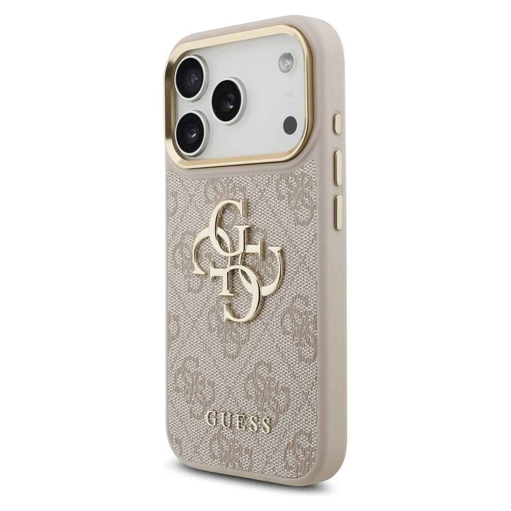 GUESS futerał do IPHONE 17 Pro GUHCP17L4GMGCPI (PU W/ Big 4G Classic Logo) złoto różowy