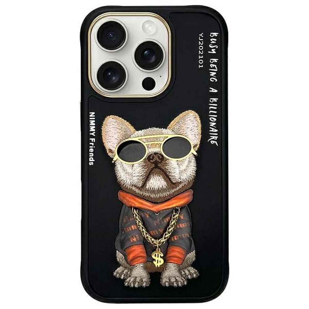 NIMMY futerał GLASSES COOL DOG do IPHONE 16 Pro Max czarny