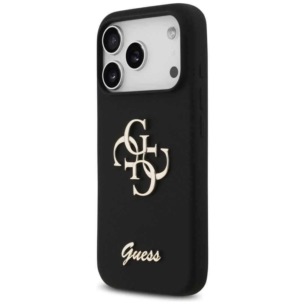 GUESS futerał do IPHONE 17 Pro GUHCP17LSC4GSMK (Silicone W/ Big 4G Script) czarny