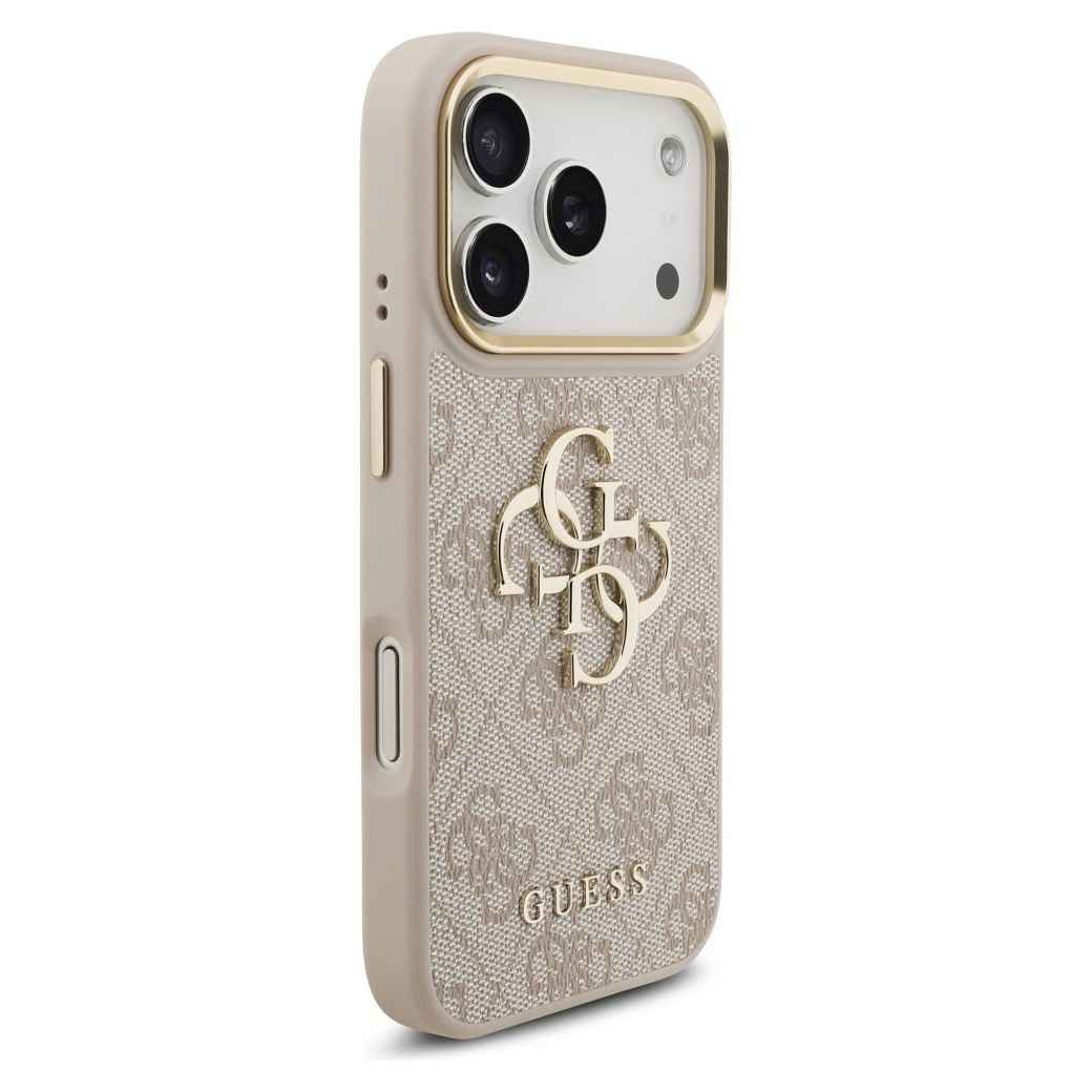 GUESS futerał do IPHONE 17 Pro GUHCP17L4GMGCPI (PU W/ Big 4G Classic Logo) złoto różowy