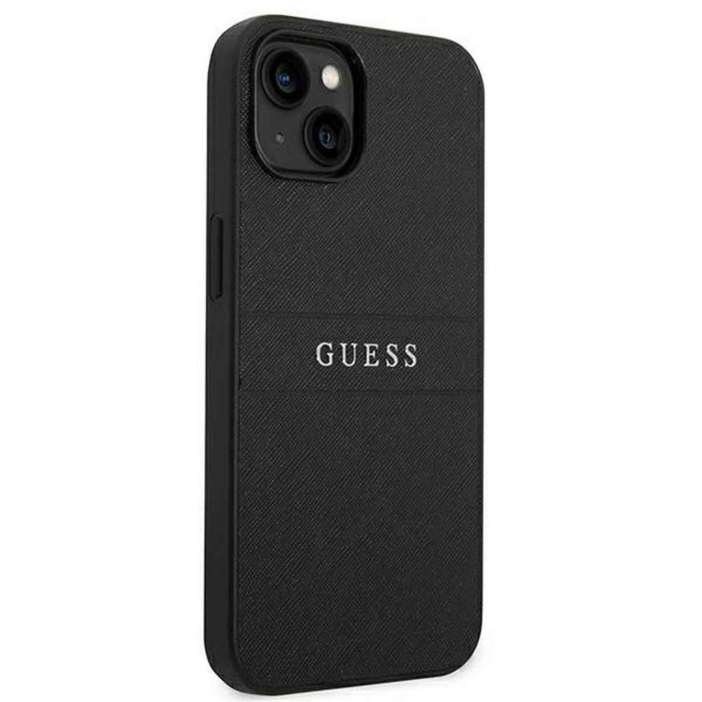 GUESS futerał do IPHONE 14 Plus GUHCP14MPSASBBK (Saffiano With Metal Logo) czarny