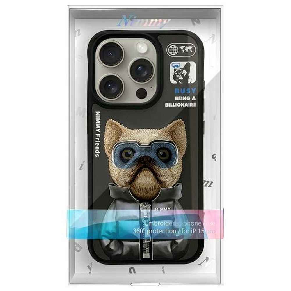 NIMMY futerał COOL&CUTE 2.0 Dog do iPhone 15 Pro Max czarny