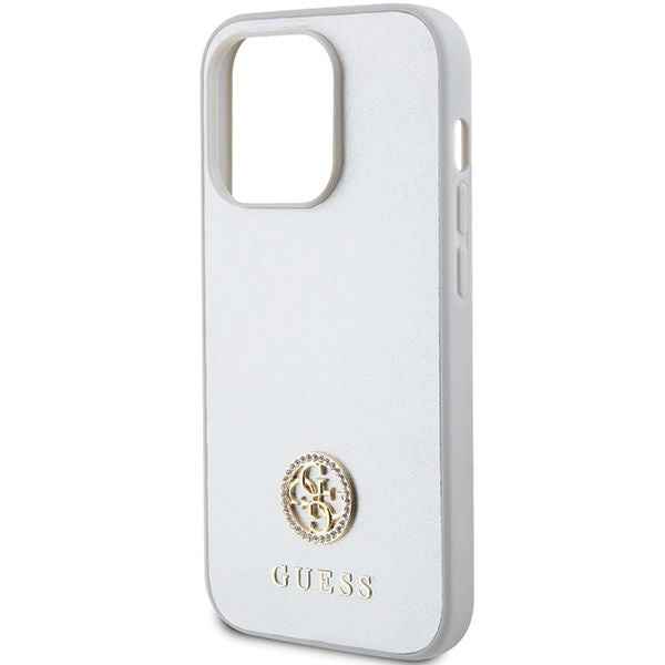 GUESS futerał do IPHONE 15 Pro GUHCP15LPS4DGPS (Strass Metal Logo) srebrny