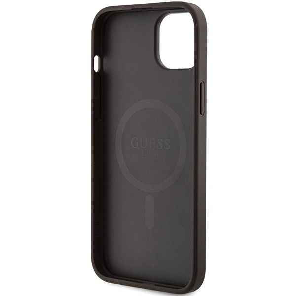 GUESS futerał do IPHONE 14 kompatybilny z MagSafe GUHMP14SG4GFRW (4G Ring classic logo) brązowy