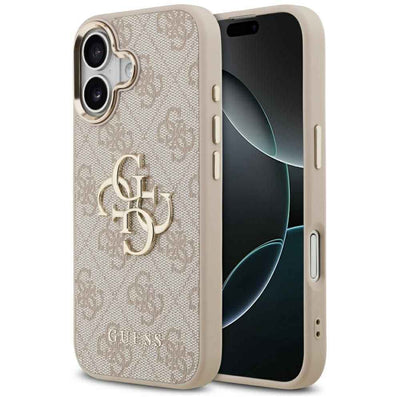 GUESS Etui do iPhone 17 GUHCP17S4GMGCPI (PU W/ Big 4G Classic Logo) złoto różowy