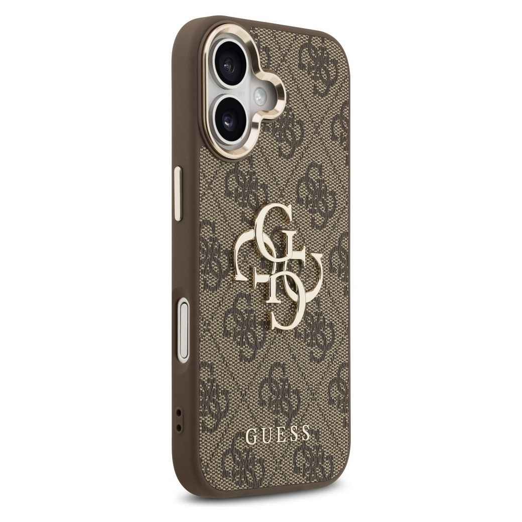 GUESS futerał do IPHONE 17 GUHCP17S4GMGCBR (PU W/ Big 4G Classic Logo) złoto brązowy