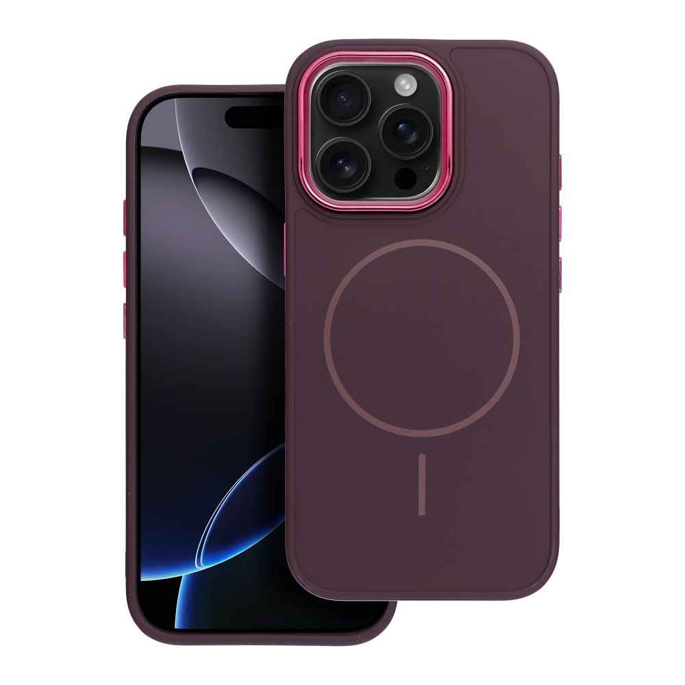 Futerał FRAME MAG COVER kompatybilny z MagSafe do iPhone 16 fioletowy