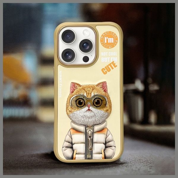 Grafika przedstawia NIMMY futerał COOL&CUTE 2.0 Cat do IPHONE 16 Pro Max khaki