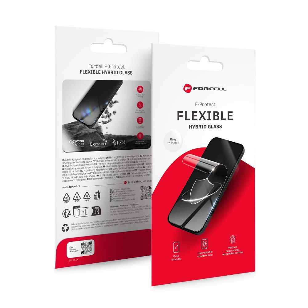 Szkło hybrydowe do iPhone 17/17 Pro Forcell Flexible 5D czarne