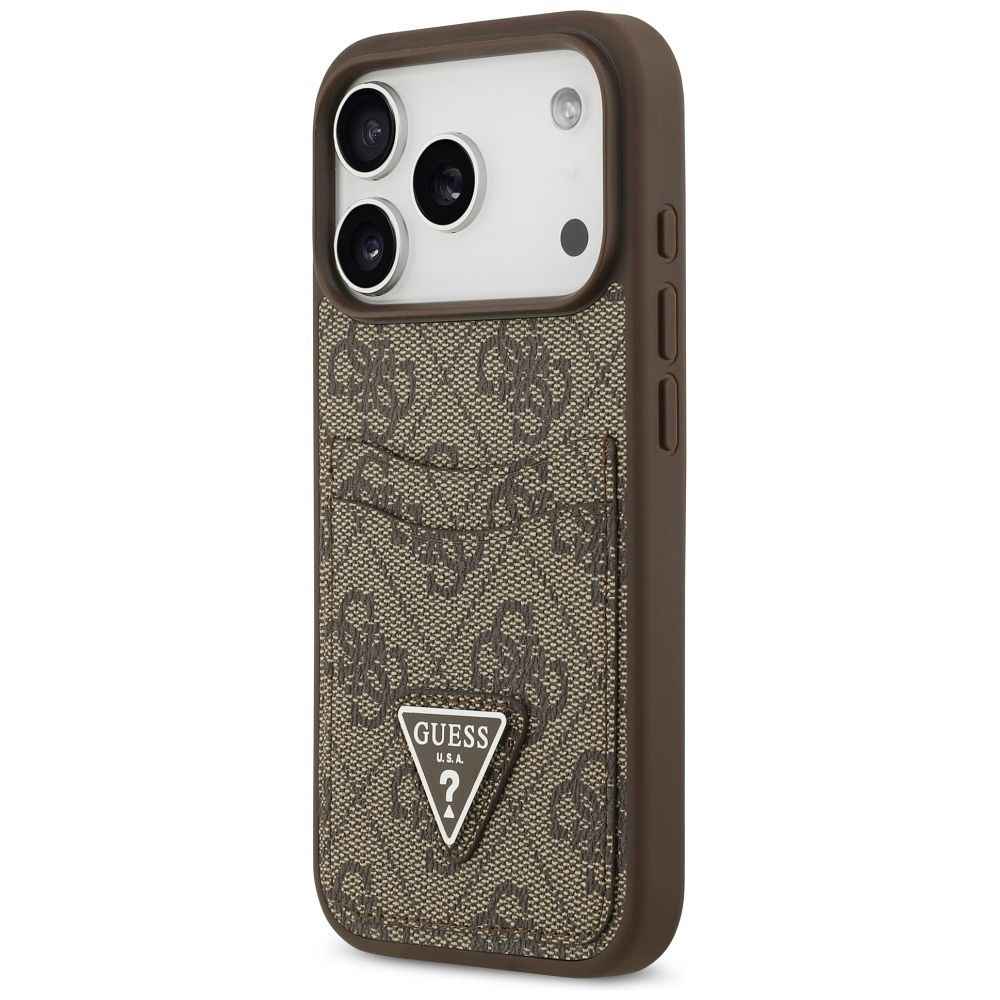 GUESS futerał do IPHONE 17 Pro GUHCP17LP4TPW (4G Double Card Triangle) złoty