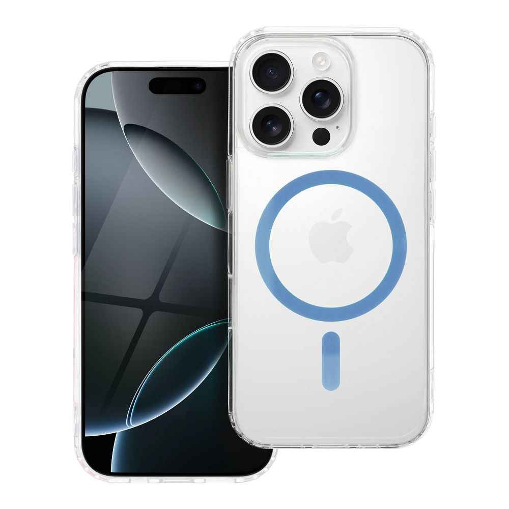 Drop Glue Colorful Ring Mag Cover kompatybilny z MagSafe pasuje do IPHONE 16 PRO MAX jasny niebieski