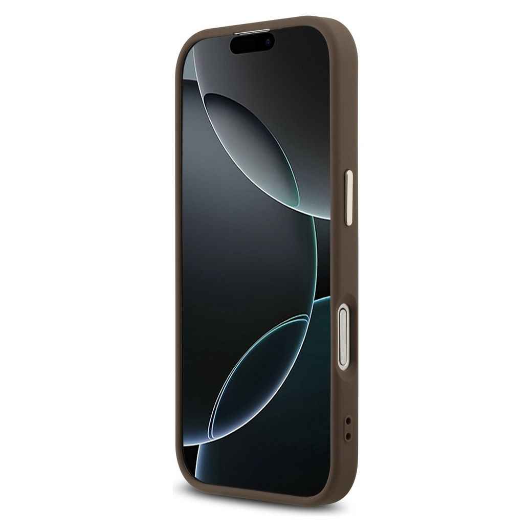 GUESS futerał do IPHONE 17 GUHCP17S4GMGCBR (PU W/ Big 4G Classic Logo) złoto brązowy