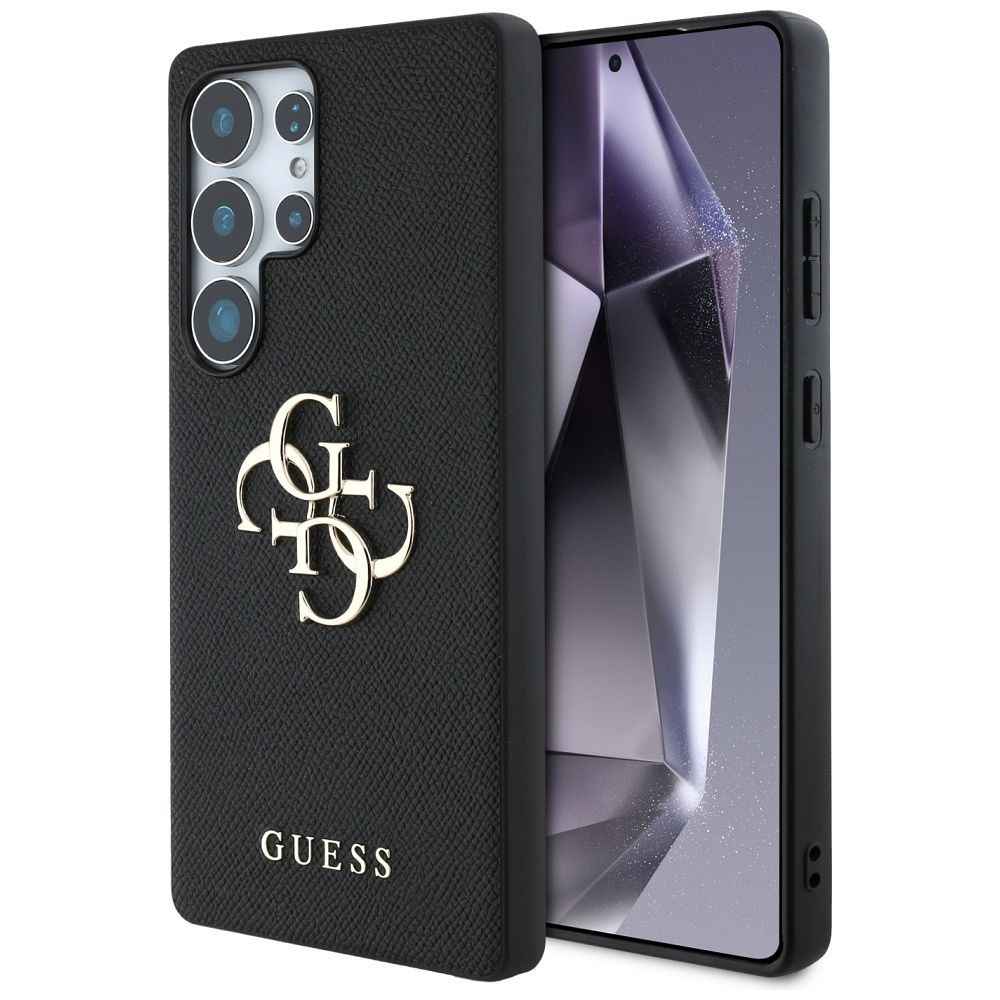GUESS futerał do SAMSUNG S25 Ultra GUHCS25LPGT4MBK (PU Grained Big 4G and Classic Logo) czarny