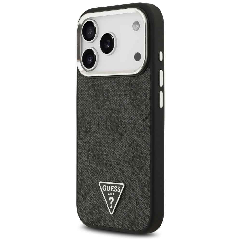 GUESS futerał do IPHONE 17 Pro kompatybilny z MagSafe GUHMP17LP4TSRCMK (PU 4G W/Triangle Logo SL) czarny