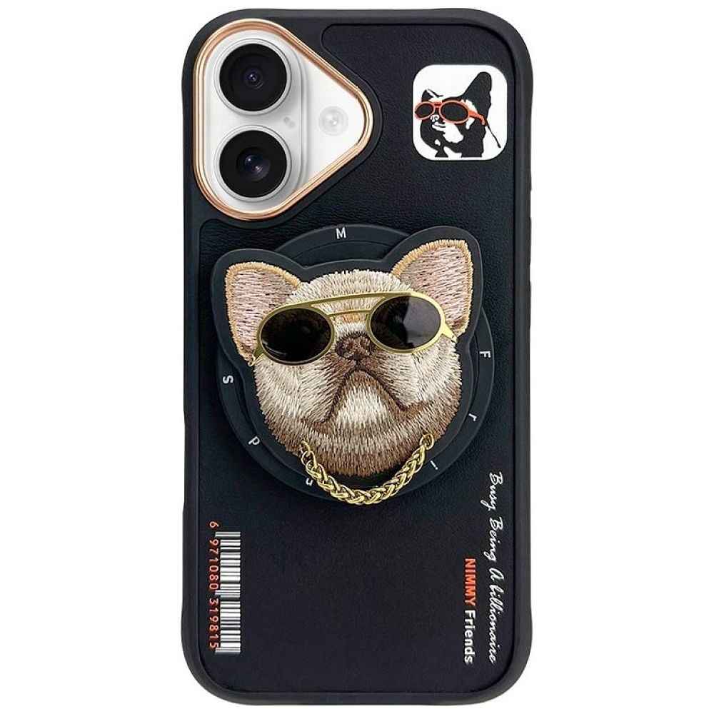 NIMMY futerał GLASSES COOL DOG kompatybilny z MagSafe do iPhone 16 czarny