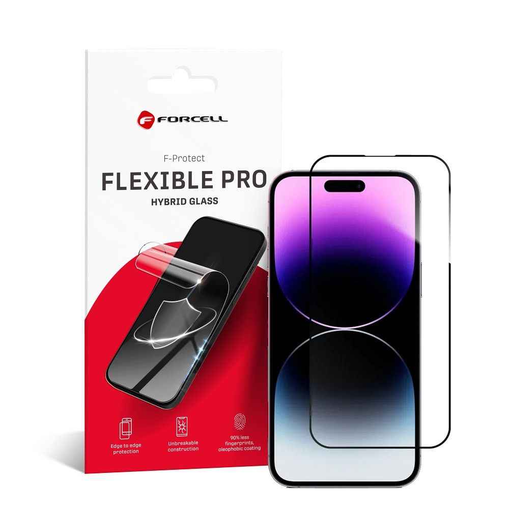 Szkło hybrydowe do iPhone 14 PRO MAX Forcell Flexible 5D czarne