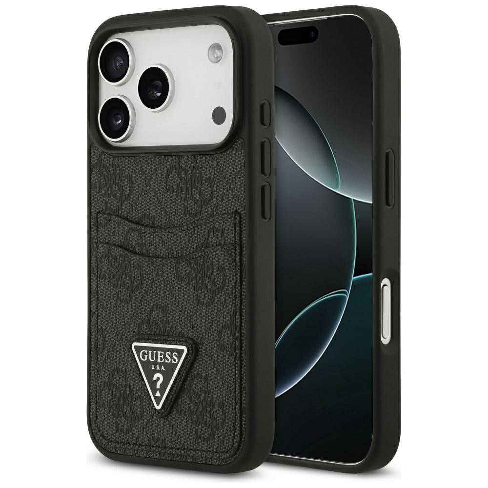 GUESS futerał do IPHONE 17 Pro GUHCP17LP4TPK (4G Double Card Triangle) czarny