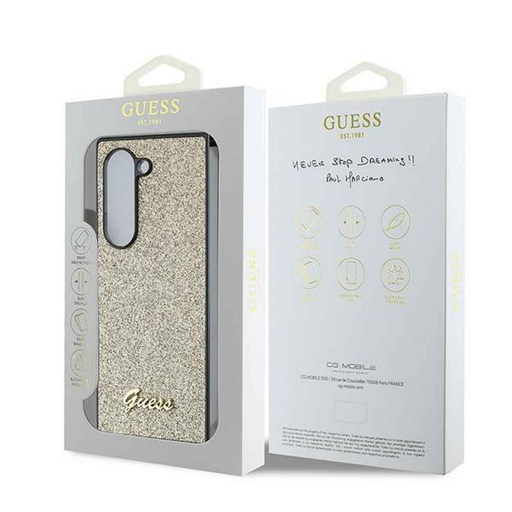 GUESS futerał do SAMSUNG Z Fold 6 GUHCZFD6HGGSHD (HC PU 4G Glitter Script) złoty