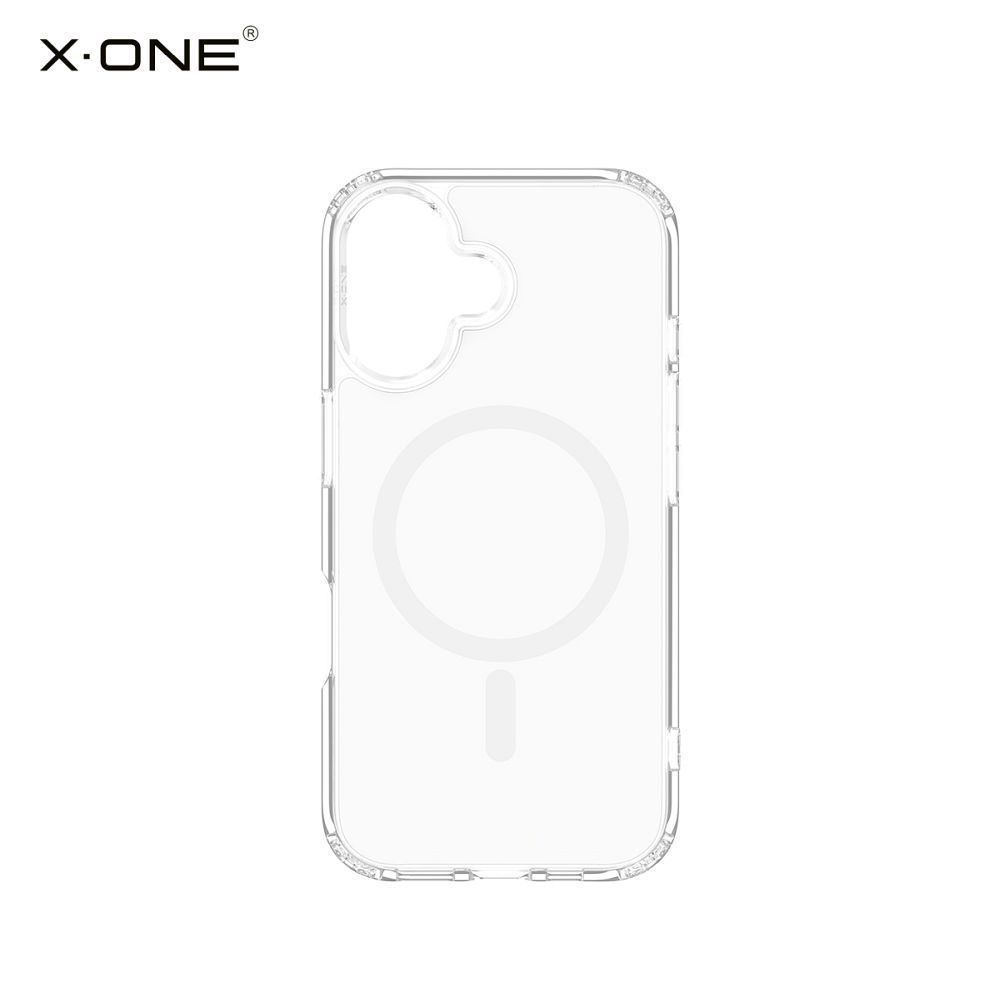 Grafika przedstawia produkt Etui X-ONE Endura Clear Case (kompatybilny z MagSafe) - do Apple iPhone 16 Plus transparentny dostępny w sklepie Etui24.