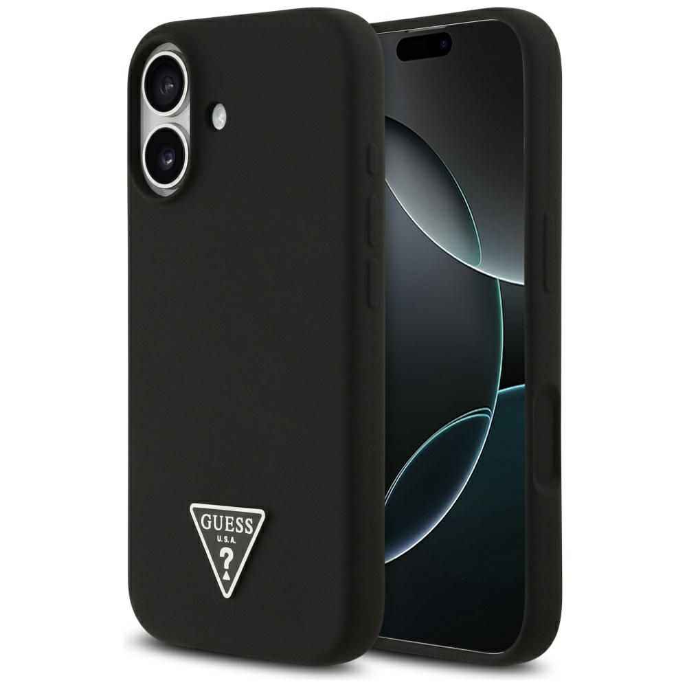 GUESS futerał do IPHONE 17 kompatybilny z MagSafe GUHMP17SSCTRLMK (Silicone W/ Triangle Logo) czarny