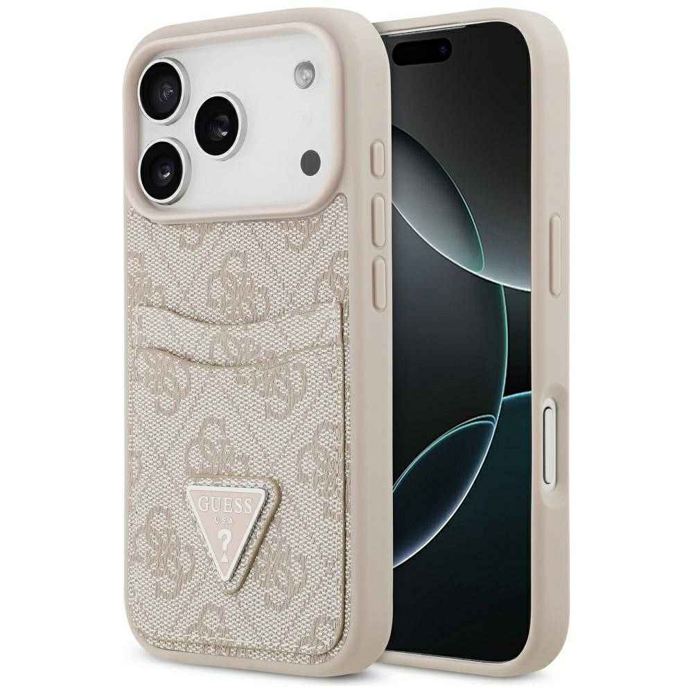 GUESS futerał do IPHONE 17 Pro GUHCP17LP4TPP (4G Double Card Triangle) różowy