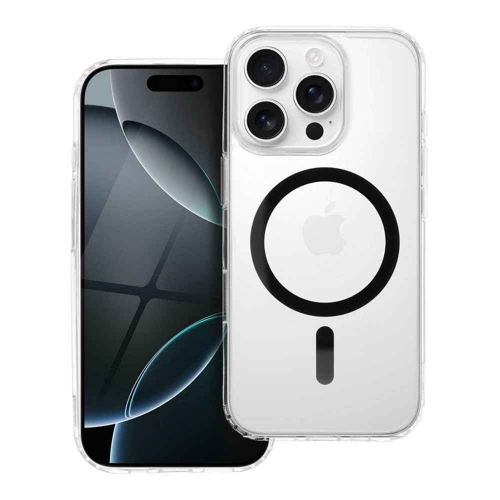 Drop Glue Colorful Ring Mag Cover kompatybilny z MagSafe pasuje do IPHONE 12 / 12 PRO czarny