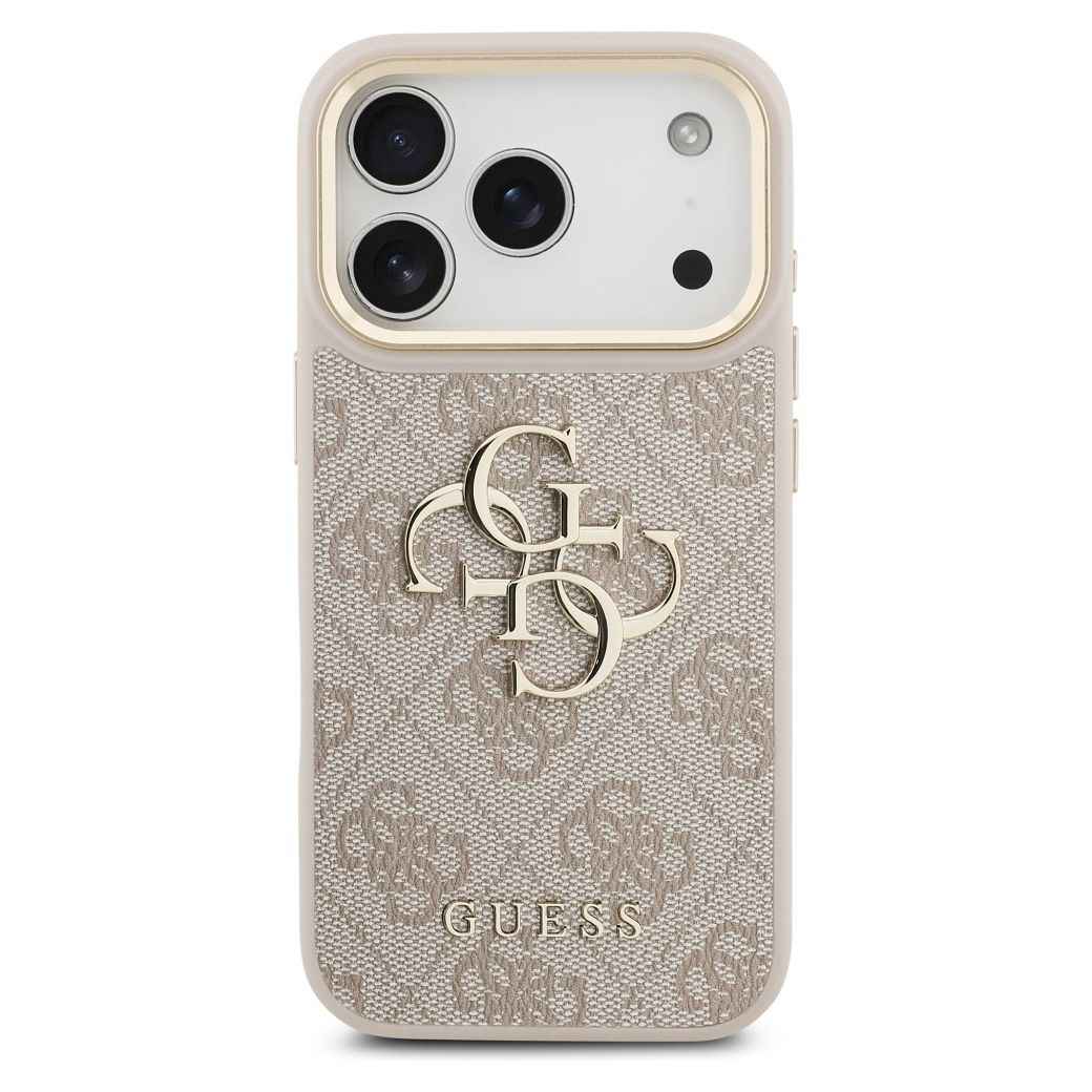 GUESS futerał do IPHONE 17 Pro GUHCP17L4GMGCPI (PU W/ Big 4G Classic Logo) złoto różowy