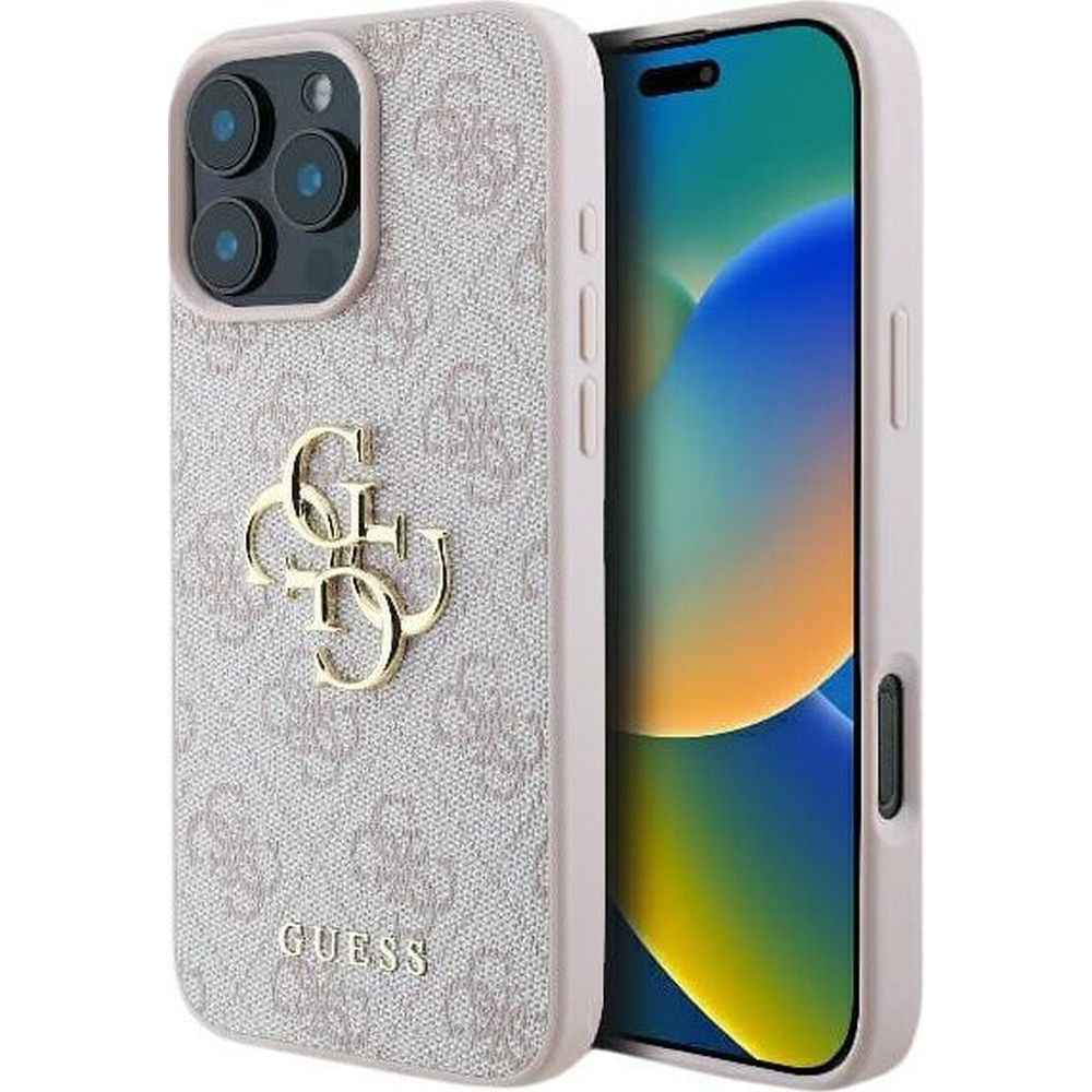 GUESS futerał do IPHONE 16 Plus GUHCP16M4GMGPI (4G PU Big Logo) różowy