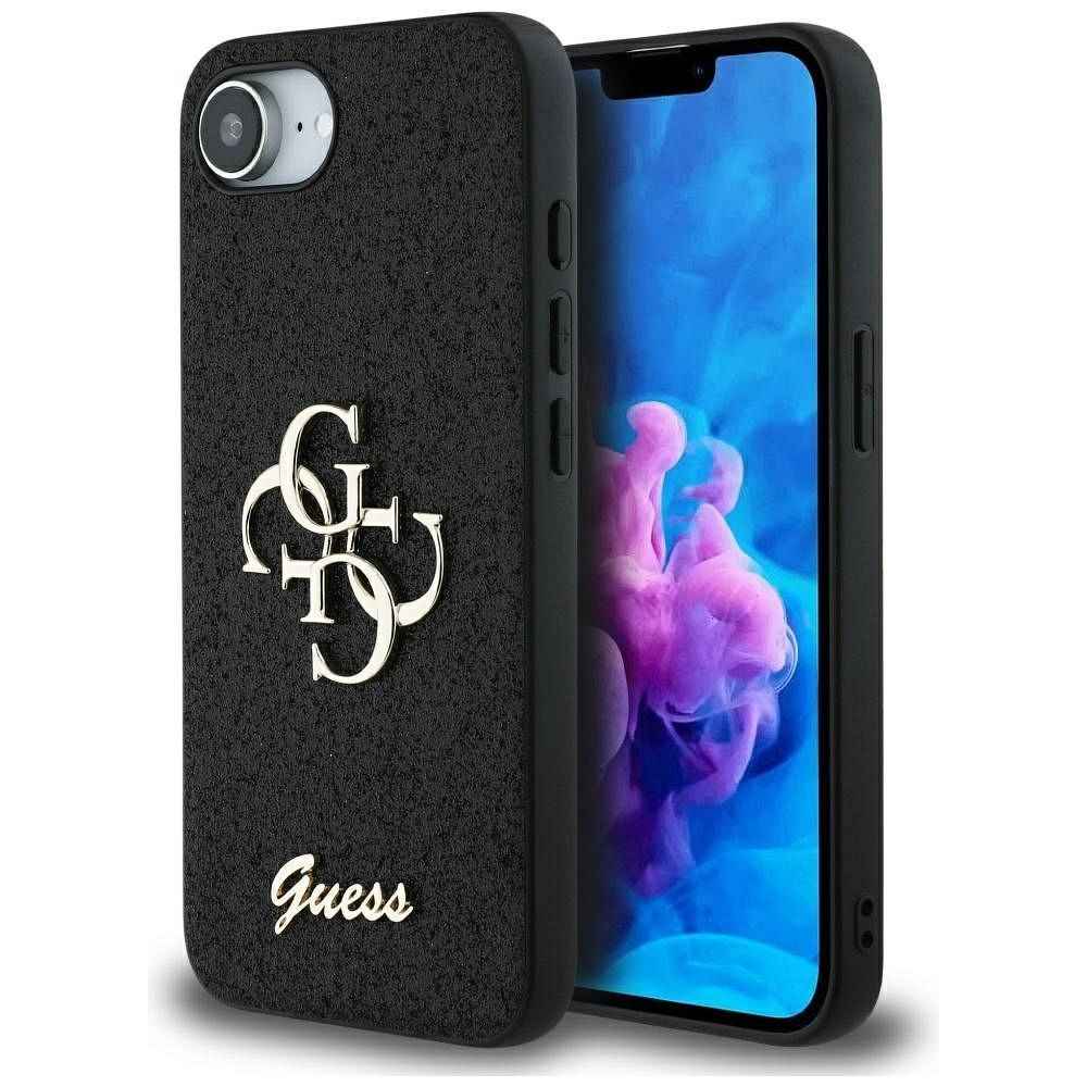 GUESS futerał do IPHONE 16e (SE 4 2025) GUHCPSE4HG4SGK (Fixed Glitter Big 4G) czarny