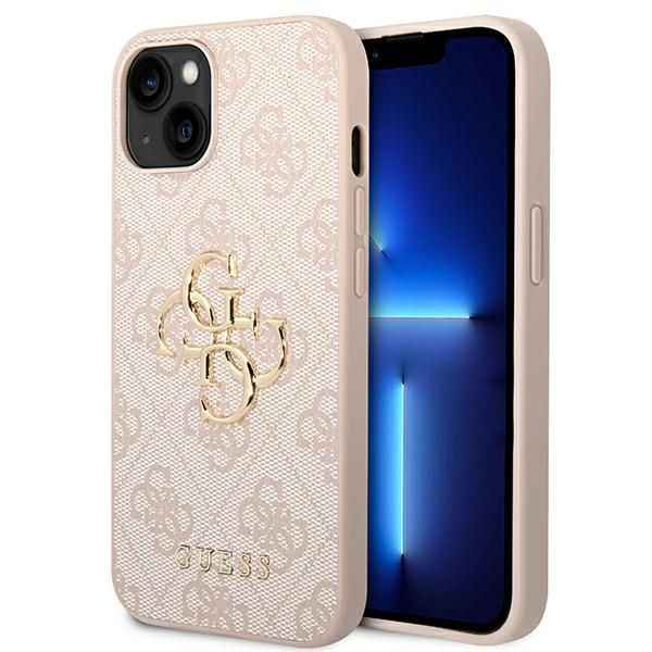 GUESS futerał do IPHONE 13 / 14 / 15 GUHCP14S4GMGPI (4G Big Metal Logo) różowy