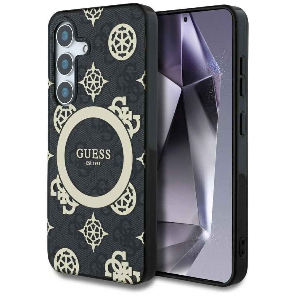 GUESS futerał do SAMSUNG S25 GUHMS25SH4PYEEK (Magnetic IML Peony on 4G Background) czarny