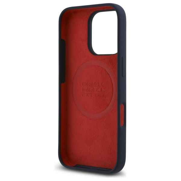 RED BULL futerał do IPHONE 16 Pro kompatybilny z MagSafe RBHMP16L24SIOLRV (Silicone Oversize Vertical Logo) navy