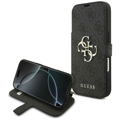 GUESS Etui do iPhone 17 Pro GUBKP17L4GMGGR (PU 4G Metal Logo) czarna