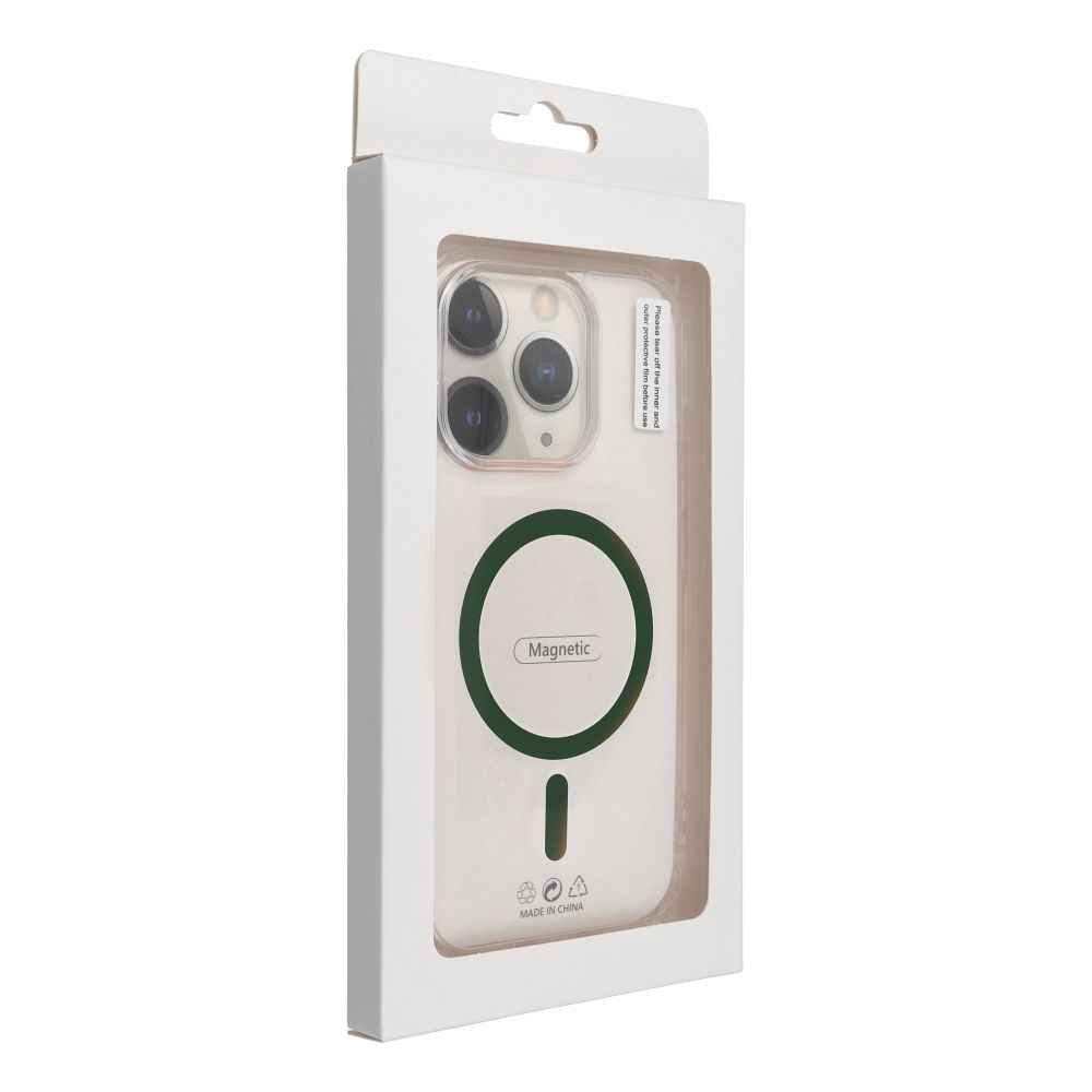 Drop Glue Colorful Ring Mag Cover kompatybilny z MagSafe pasuje do iPhone 16 Pro Max ciemny zielony