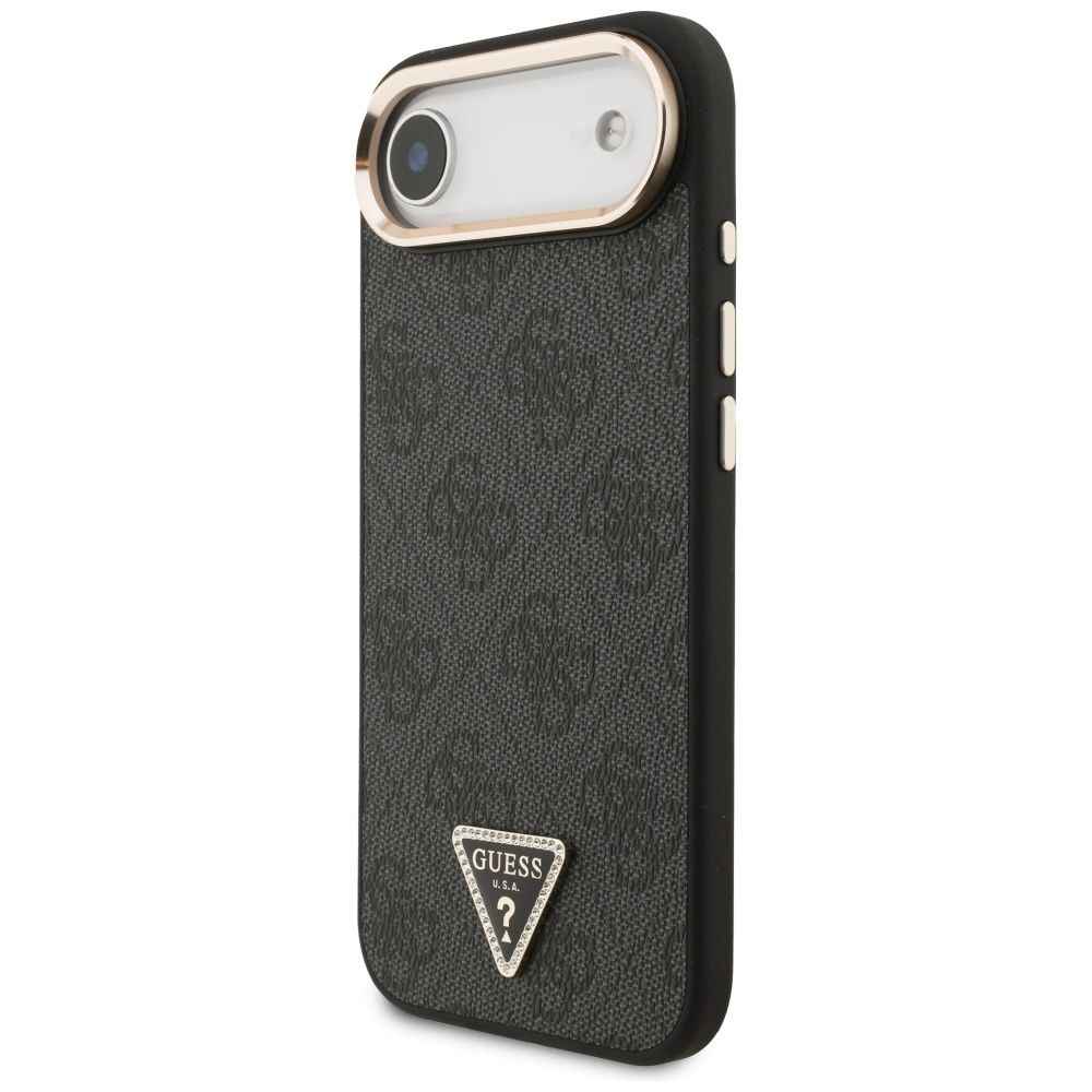 GUESS futerał do IPHONE 17 Air kompatybilny z MagSafe GUHMP17MP4GTDGMK (4G PU W/ Triangle Logo) czarny