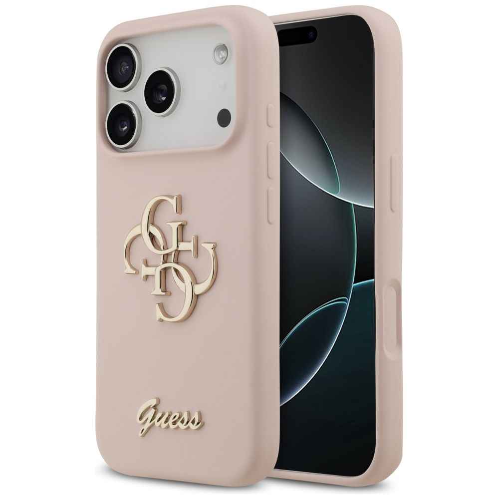 GUESS futerał do IPHONE 17 Pro GUHCP17LSC4GSMP (Silicone W/ Big 4G Script) różowy