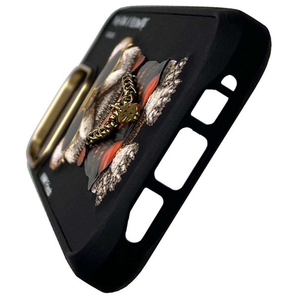 Grafika przedstawia NIMMY futerał GLASSES COOL DOG do IPHONE 16 Pro Max czarny