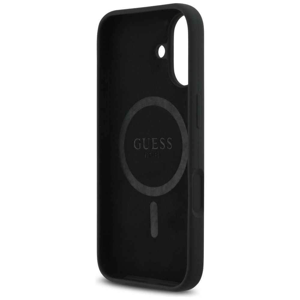 GUESS futerał do IPHONE 17 kompatybilny z MagSafe GUHMP17SSCTRLMK (Silicone W/ Triangle Logo) czarny