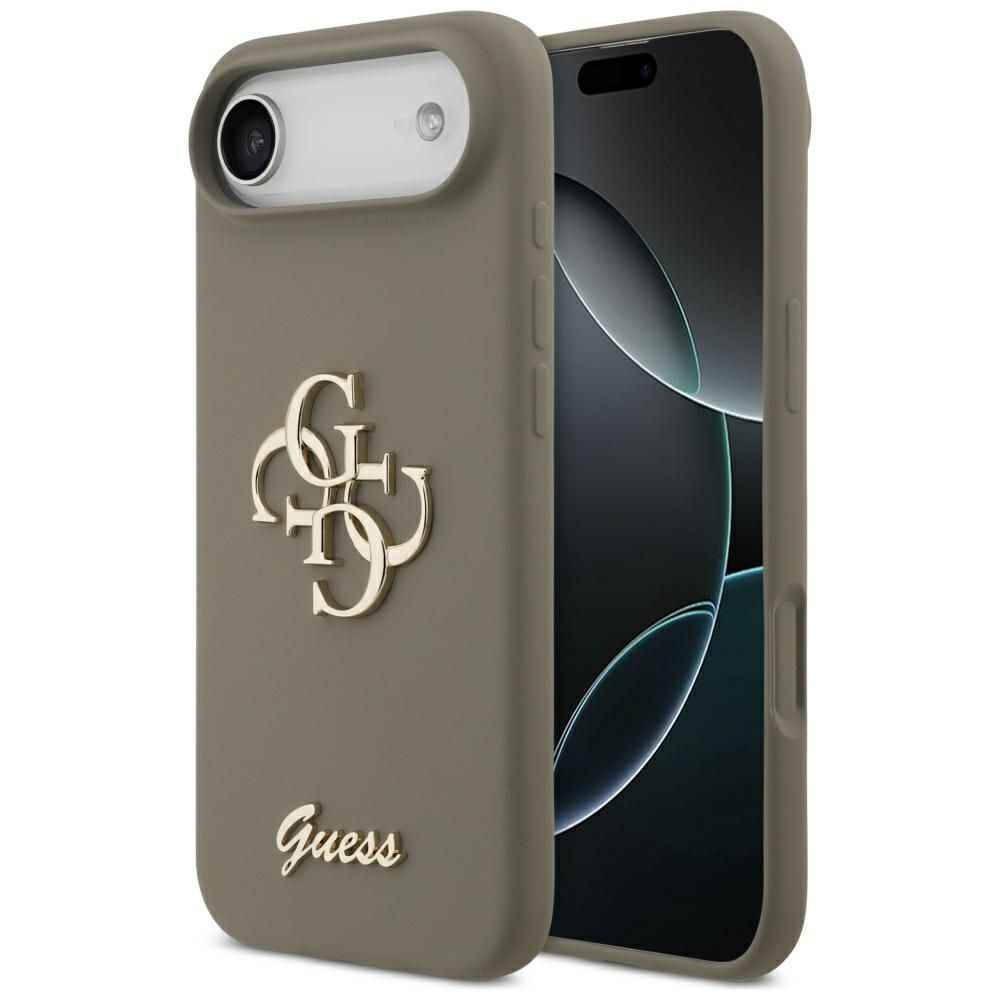 GUESS futerał do IPHONE 17 Air GUHCP17MSC4GSMW (Silicone W/ Big 4G Script) brązowy